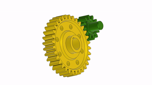 动画直齿轮传动